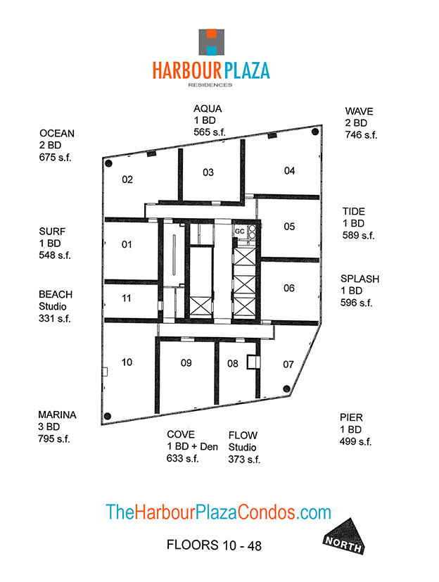 Harbour Plaza Condos For Sale / Rent Floor Plans